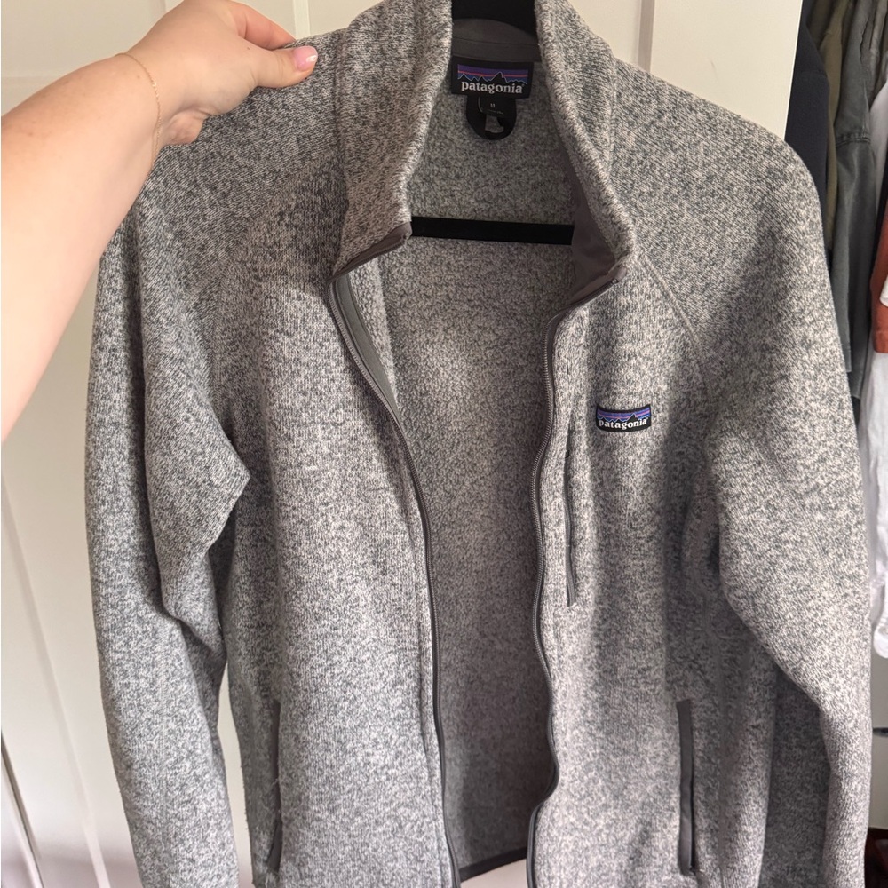 Patagonia Heathered Gray Zip-Up Fleece